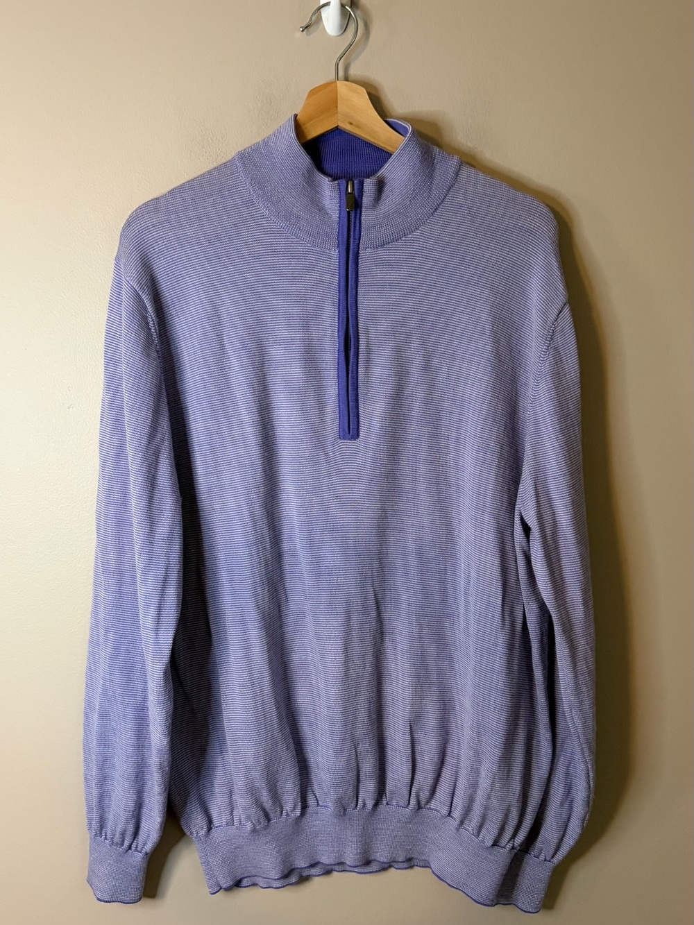 Footjoy XL wool sweater Lavender Half-Zip Sweater